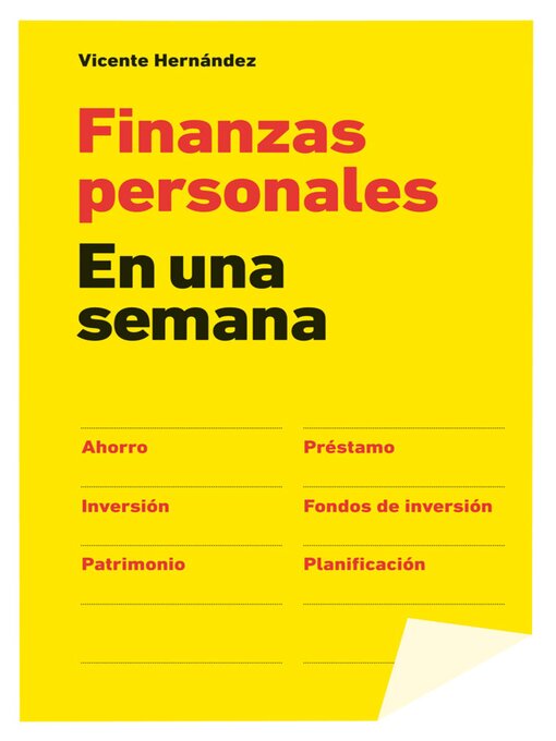 Title details for Finanzas personales en una semana by Vicente Hernández - Available